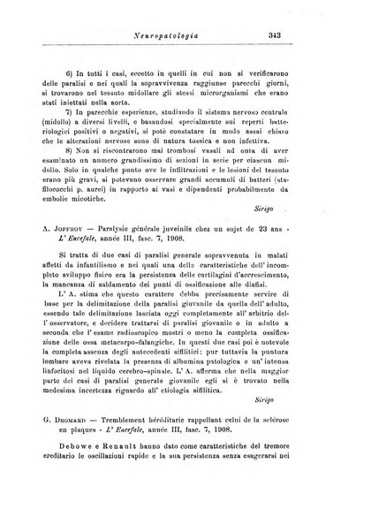 Note e riviste di psichiatria Manicomio provinciale di Pesaro