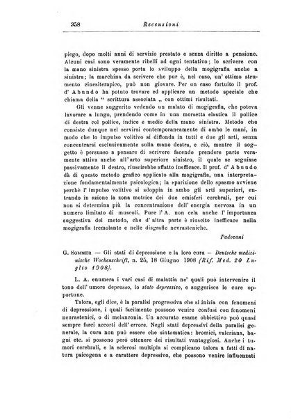 Note e riviste di psichiatria Manicomio provinciale di Pesaro