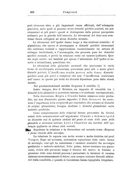 Note e riviste di psichiatria Manicomio provinciale di Pesaro