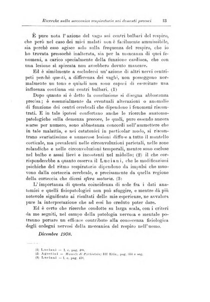 Note e riviste di psichiatria Manicomio provinciale di Pesaro