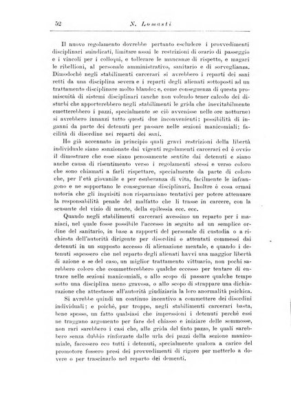 Note e riviste di psichiatria Manicomio provinciale di Pesaro