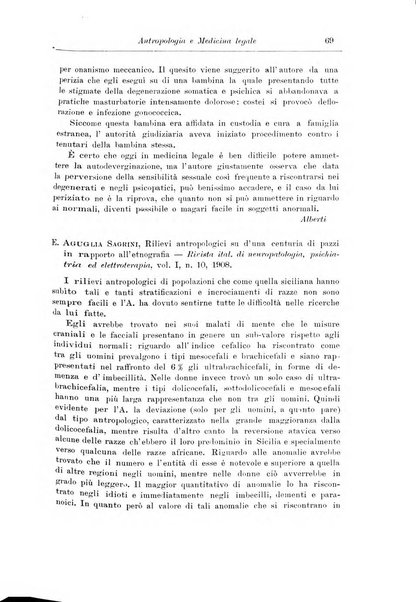 Note e riviste di psichiatria Manicomio provinciale di Pesaro