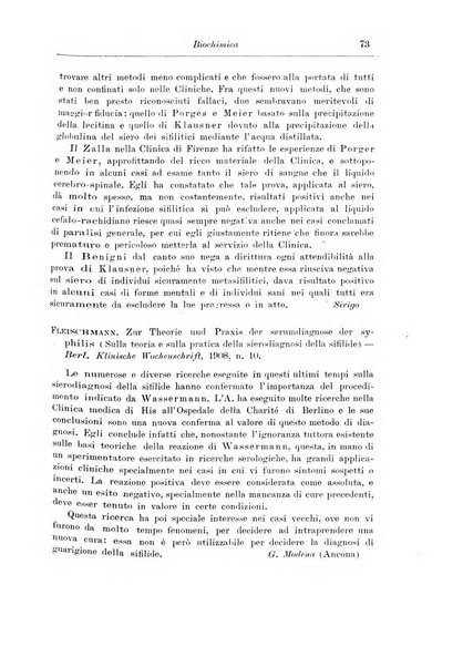 Note e riviste di psichiatria Manicomio provinciale di Pesaro