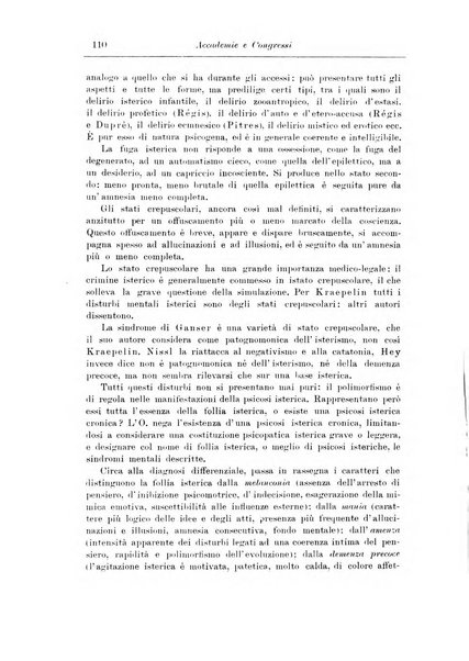 Note e riviste di psichiatria Manicomio provinciale di Pesaro