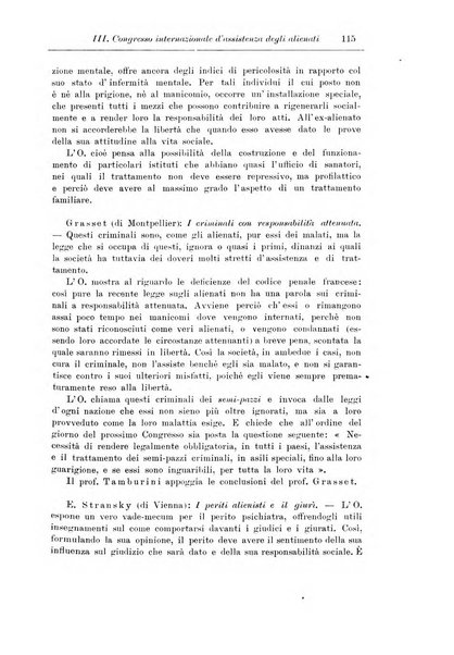 Note e riviste di psichiatria Manicomio provinciale di Pesaro