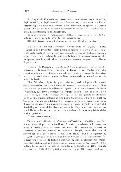 Note e riviste di psichiatria Manicomio provinciale di Pesaro