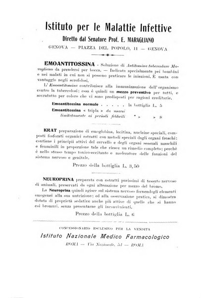 Note e riviste di psichiatria Manicomio provinciale di Pesaro