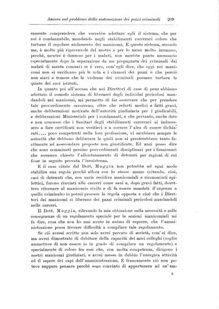 Note e riviste di psichiatria Manicomio provinciale di Pesaro