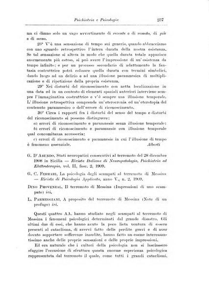 Note e riviste di psichiatria Manicomio provinciale di Pesaro