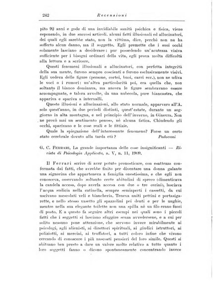 Note e riviste di psichiatria Manicomio provinciale di Pesaro