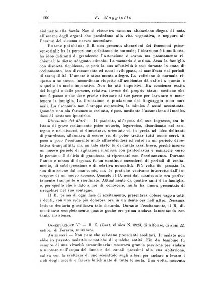 Note e riviste di psichiatria Manicomio provinciale di Pesaro