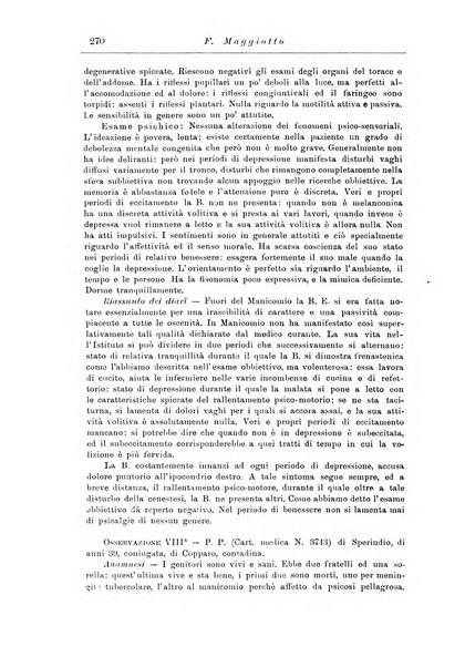 Note e riviste di psichiatria Manicomio provinciale di Pesaro