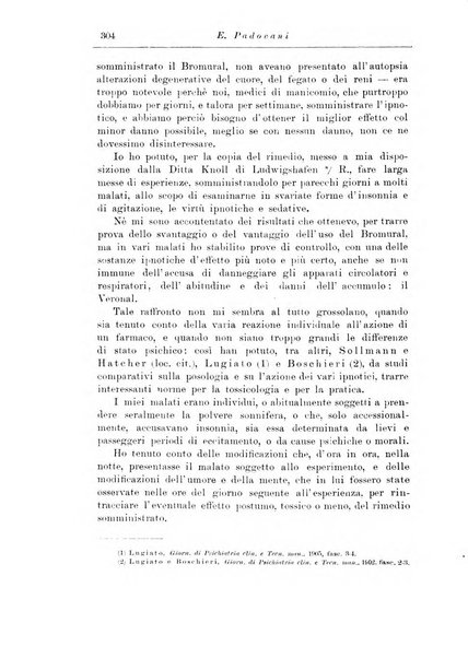 Note e riviste di psichiatria Manicomio provinciale di Pesaro