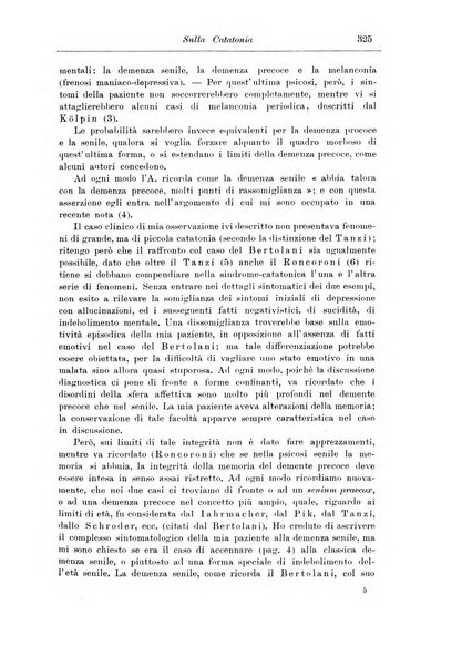 Note e riviste di psichiatria Manicomio provinciale di Pesaro