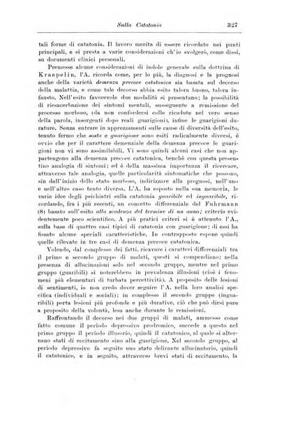 Note e riviste di psichiatria Manicomio provinciale di Pesaro