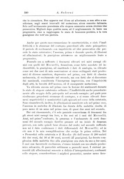 Note e riviste di psichiatria Manicomio provinciale di Pesaro