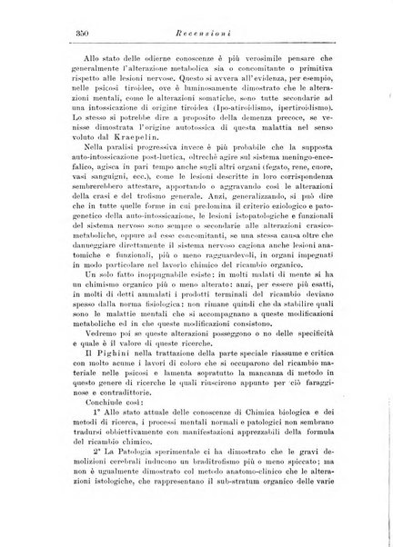 Note e riviste di psichiatria Manicomio provinciale di Pesaro