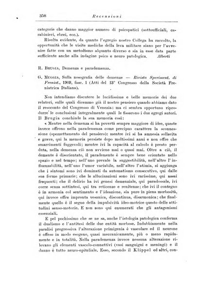 Note e riviste di psichiatria Manicomio provinciale di Pesaro