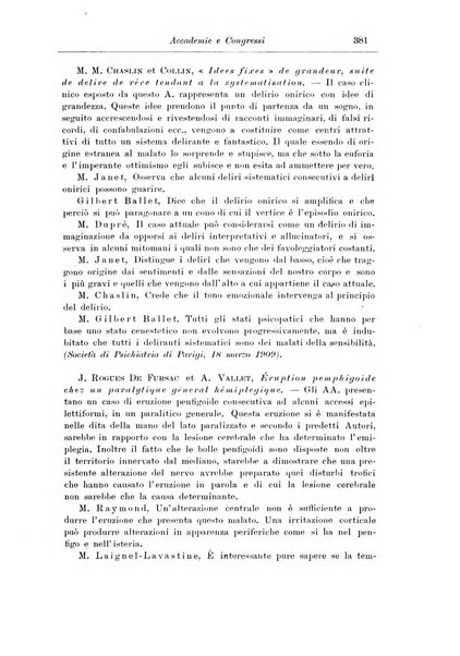 Note e riviste di psichiatria Manicomio provinciale di Pesaro