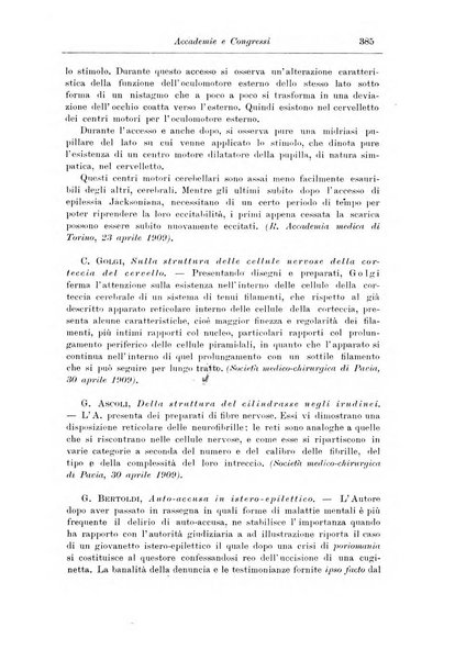 Note e riviste di psichiatria Manicomio provinciale di Pesaro