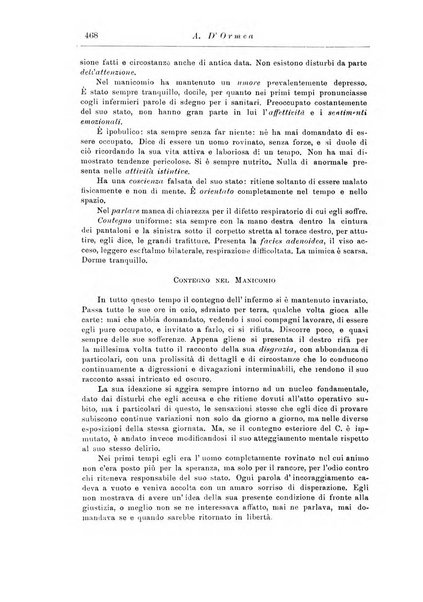 Note e riviste di psichiatria Manicomio provinciale di Pesaro