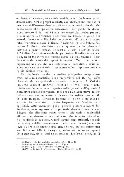 Note e riviste di psichiatria Manicomio provinciale di Pesaro