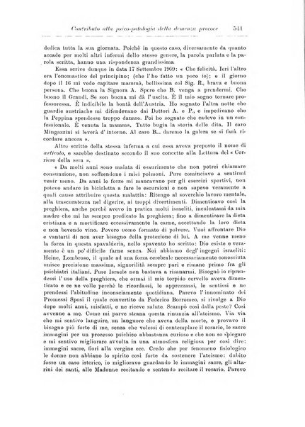 Note e riviste di psichiatria Manicomio provinciale di Pesaro