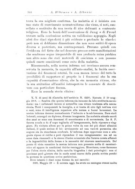 Note e riviste di psichiatria Manicomio provinciale di Pesaro