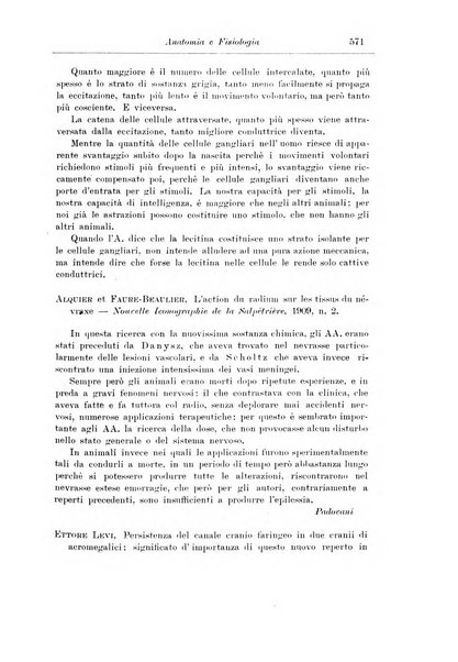 Note e riviste di psichiatria Manicomio provinciale di Pesaro