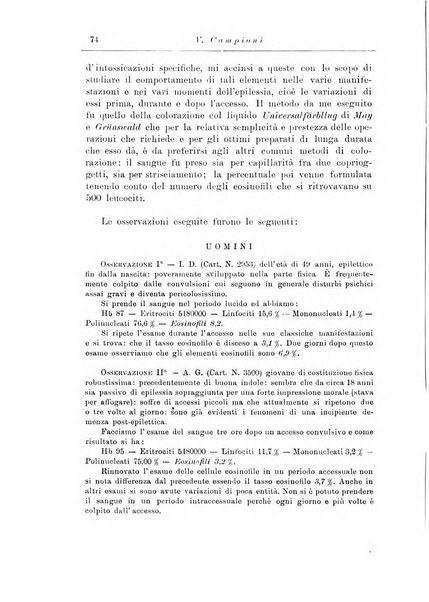 Note e riviste di psichiatria Manicomio provinciale di Pesaro