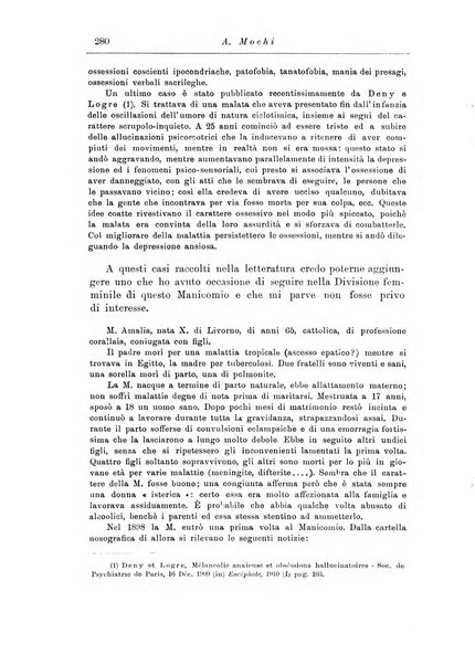 Note e riviste di psichiatria Manicomio provinciale di Pesaro