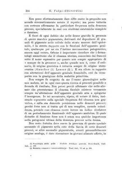 Note e riviste di psichiatria Manicomio provinciale di Pesaro