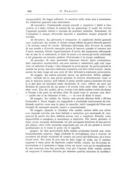 Note e riviste di psichiatria Manicomio provinciale di Pesaro