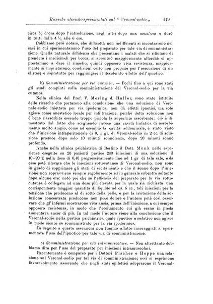 Note e riviste di psichiatria Manicomio provinciale di Pesaro