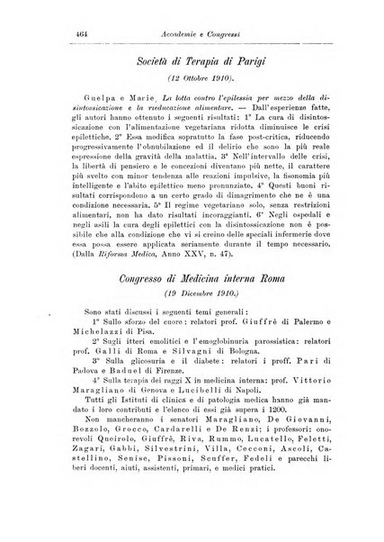 Note e riviste di psichiatria Manicomio provinciale di Pesaro