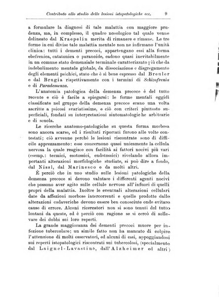 Note e riviste di psichiatria Manicomio provinciale di Pesaro