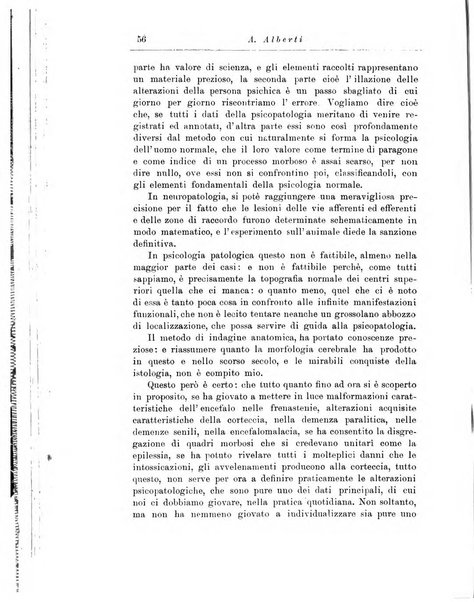 Note e riviste di psichiatria Manicomio provinciale di Pesaro