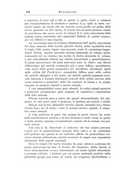 Note e riviste di psichiatria Manicomio provinciale di Pesaro