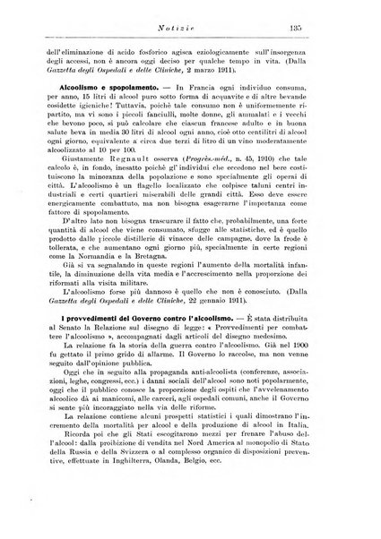 Note e riviste di psichiatria Manicomio provinciale di Pesaro