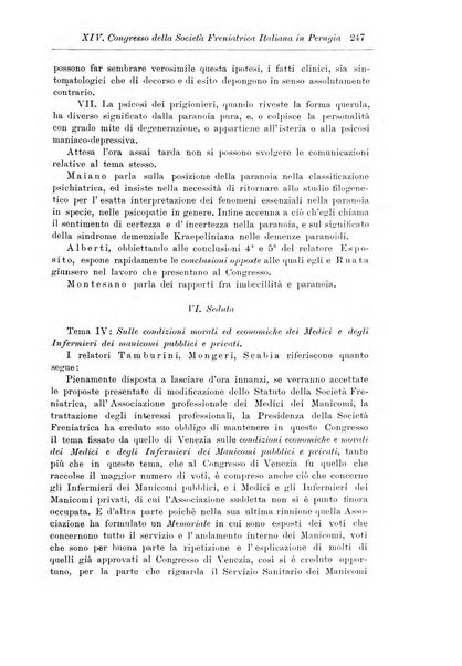 Note e riviste di psichiatria Manicomio provinciale di Pesaro