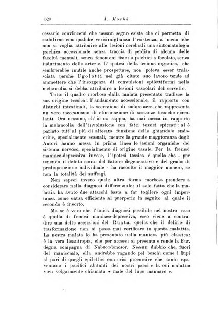 Note e riviste di psichiatria Manicomio provinciale di Pesaro