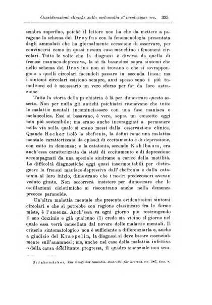 Note e riviste di psichiatria Manicomio provinciale di Pesaro