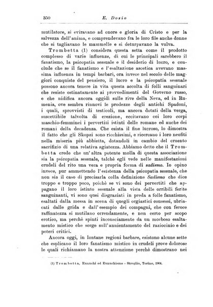 Note e riviste di psichiatria Manicomio provinciale di Pesaro