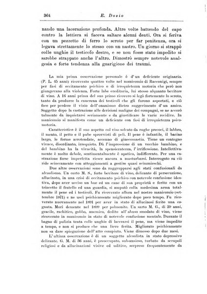 Note e riviste di psichiatria Manicomio provinciale di Pesaro