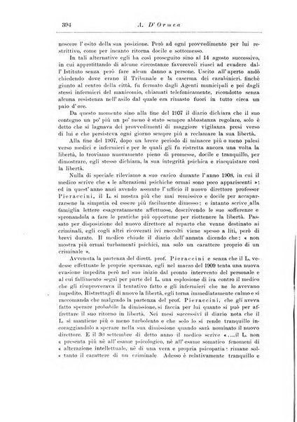 Note e riviste di psichiatria Manicomio provinciale di Pesaro