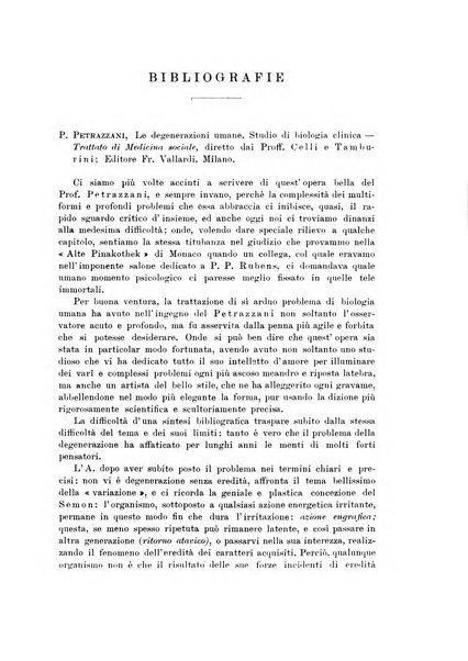 Note e riviste di psichiatria Manicomio provinciale di Pesaro