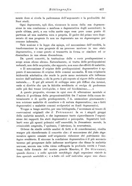 Note e riviste di psichiatria Manicomio provinciale di Pesaro