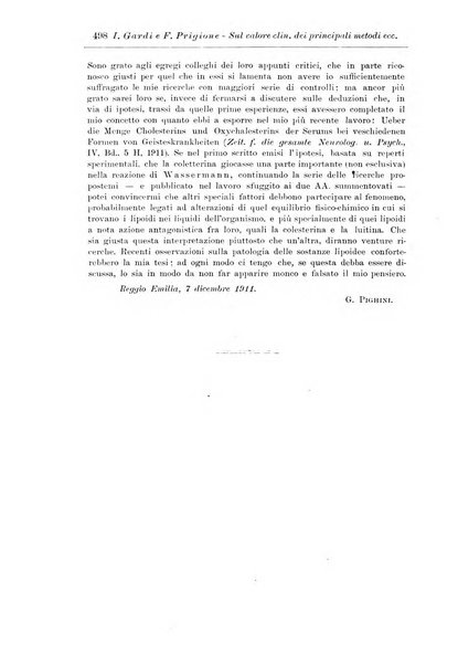 Note e riviste di psichiatria Manicomio provinciale di Pesaro