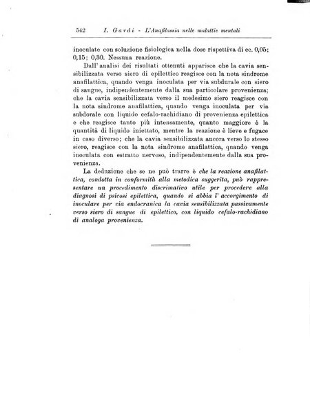 Note e riviste di psichiatria Manicomio provinciale di Pesaro