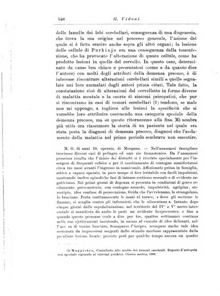 Note e riviste di psichiatria Manicomio provinciale di Pesaro